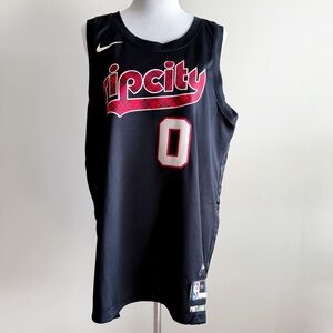 Nike Portland Trail Blazers NBA City Edition Basketball Jersey Mens XL Lillard
